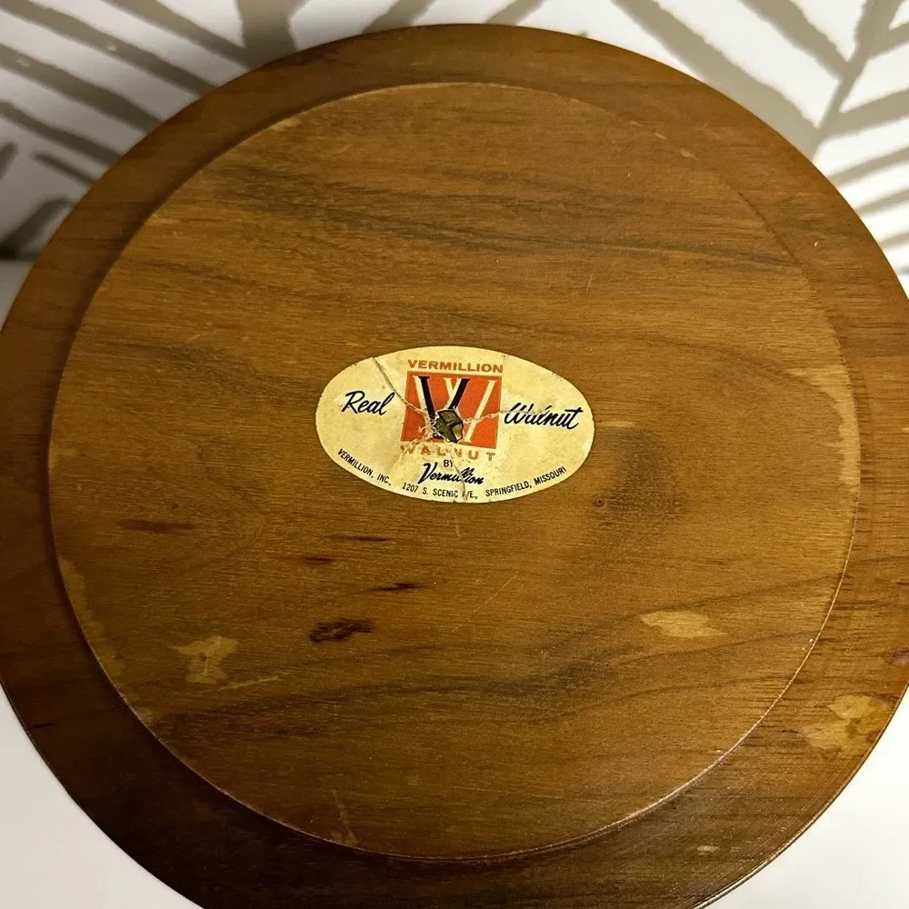 Vintage MCM Vermillion Walnut Co Ice Bucket